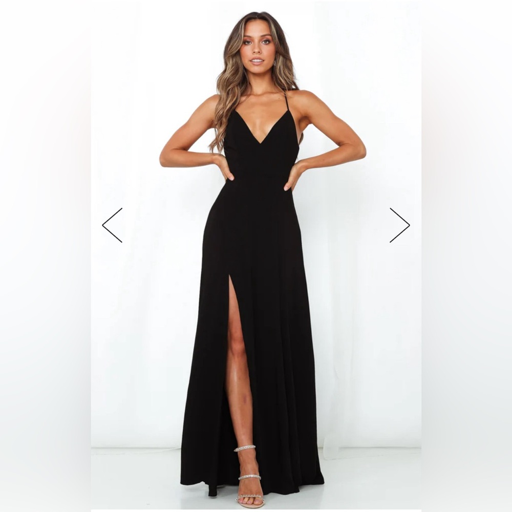 NWT HELLO MOLLY DEAR EMILIA Do It For Me Maxi Dress Black, XL, AU 14/US 10